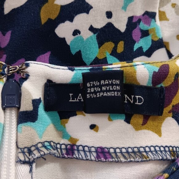 Lands'‎ End Women's Floral Dress Sleeveless Pockets Zip Up Size 14 - Picture 6 of 8